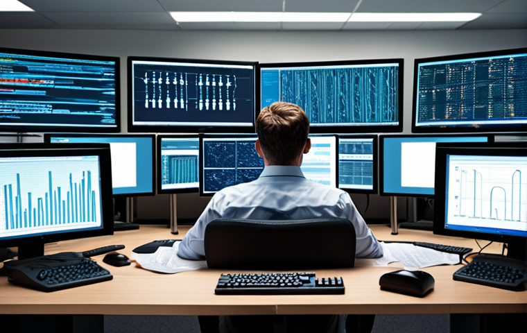 **Image Prompt:** A stressed IT professional surrounded by lines of code and security alerts, struggling to keep up with vulnerabilities. Emphasize the lack of resources and expertise. The scene should depict a messy office environment with multiple screens displaying complex data. Style: Realistic, slightly exaggerated.