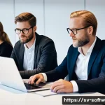 오픈소스 소프트웨어의 지속 가능한 개발 - **Prompt:** A diverse group of young adult to middle-aged software developers, both men and women, p...