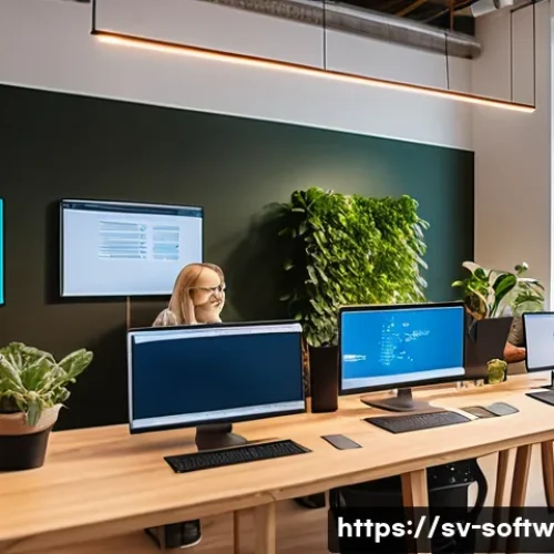 오픈소스 소프트웨어의 핵심 개념 - A vibrant Swedish tech community collaborating in a modern co-working space, diverse developers of v...